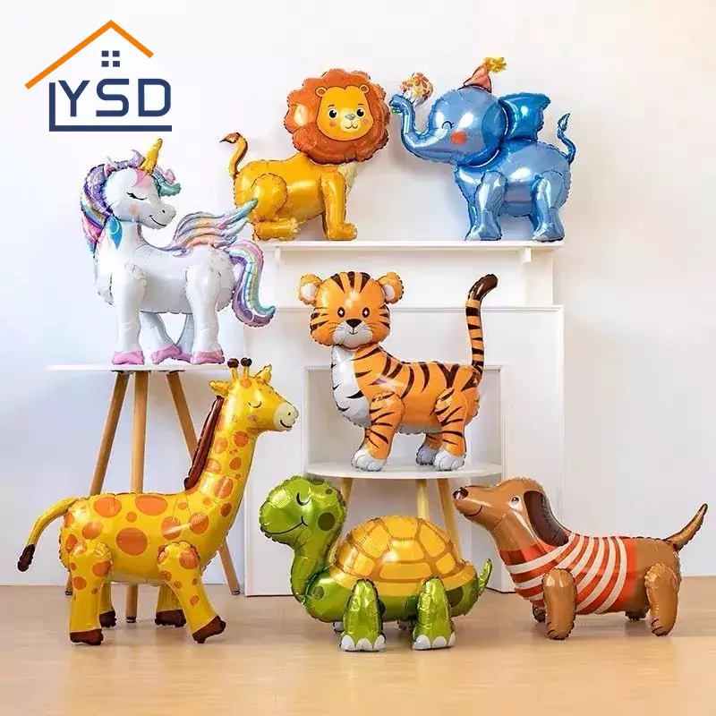Globo de lámina de animales 3d
