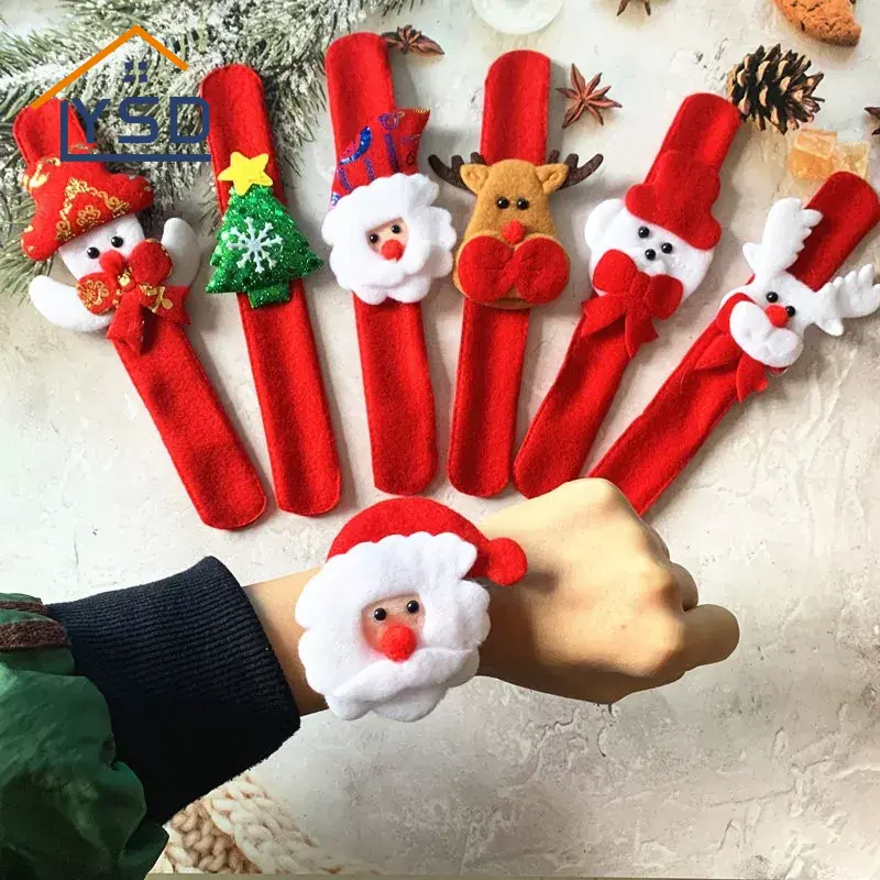 Pulsera de anillo de palmas navideñas