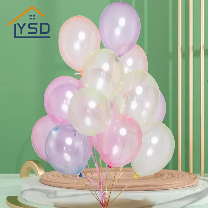 Globo de látex de cristal colorido