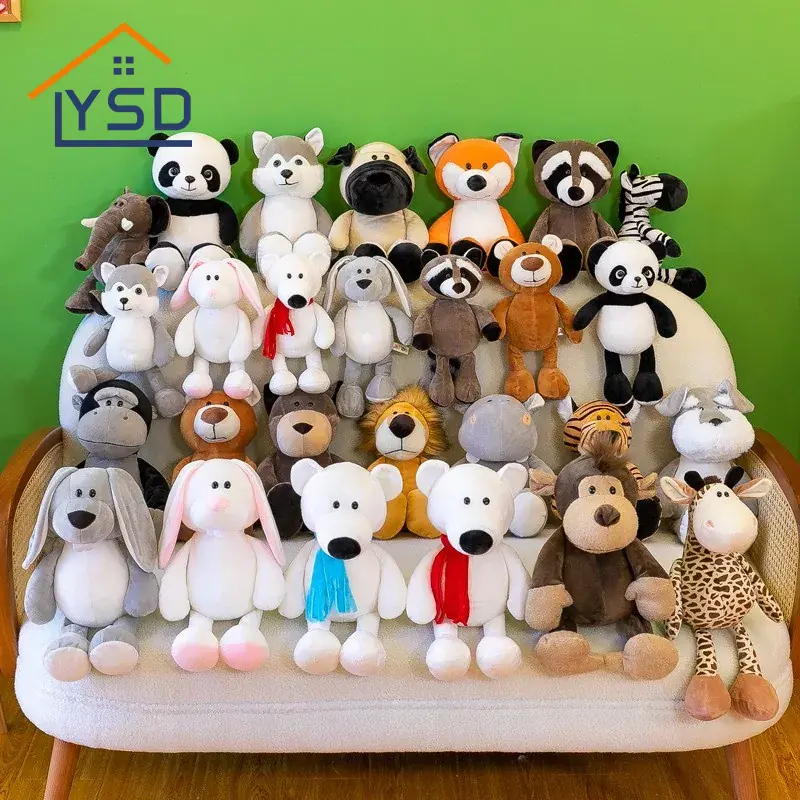 Juguetes de peluche de animales de la jungla