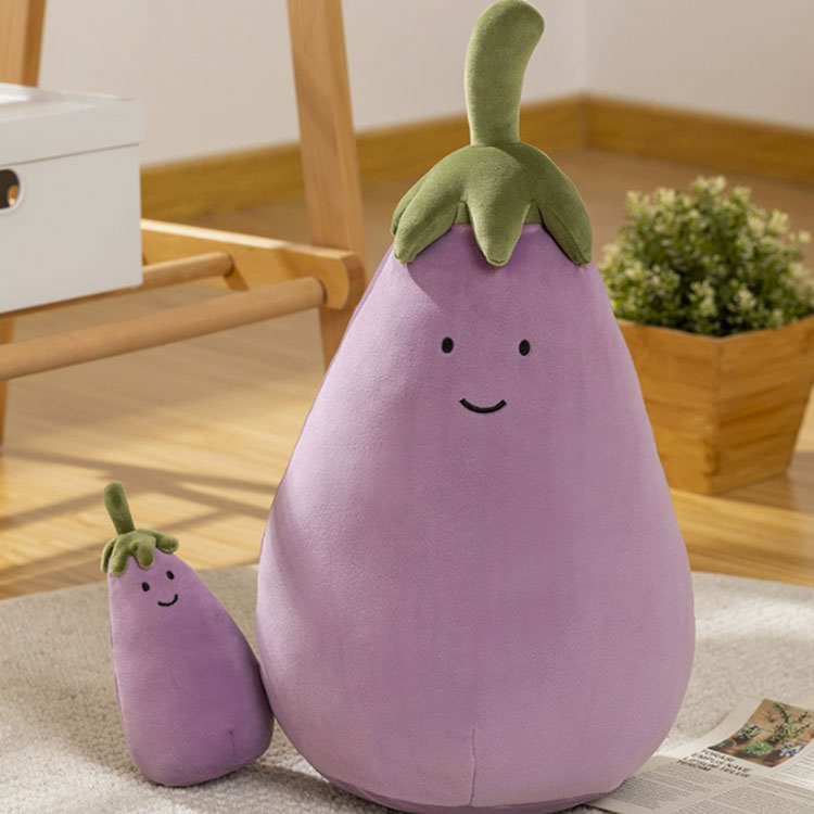 Peluche de berenjena que no se decolora