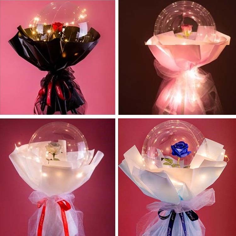 Globos de rosa bobo