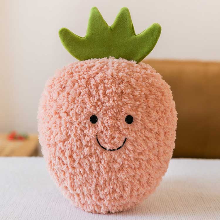 Adorno de cojín de felpa de fresa