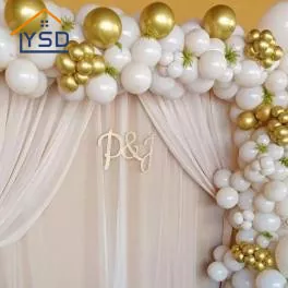 Arco de globos de boda blanco